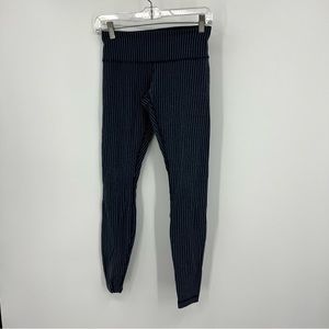 38 Lululemon Blue Striped Crop Leggings 4